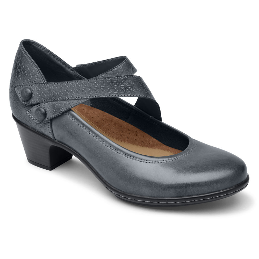 Wedges Rockport Mujer Mexico - Cobb Hill Kailyn Asymmetrical Mary Jane Gay Marino - GZXNV9146